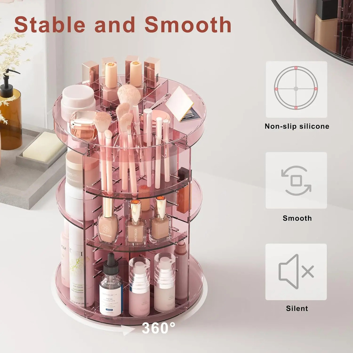 Organizador Giratorio Para Maquillaje Y Lápiz Labial - Image 4