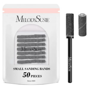 Brocas De Uñas Melodysusie 50 Piezas Con Banda De Lija Fino