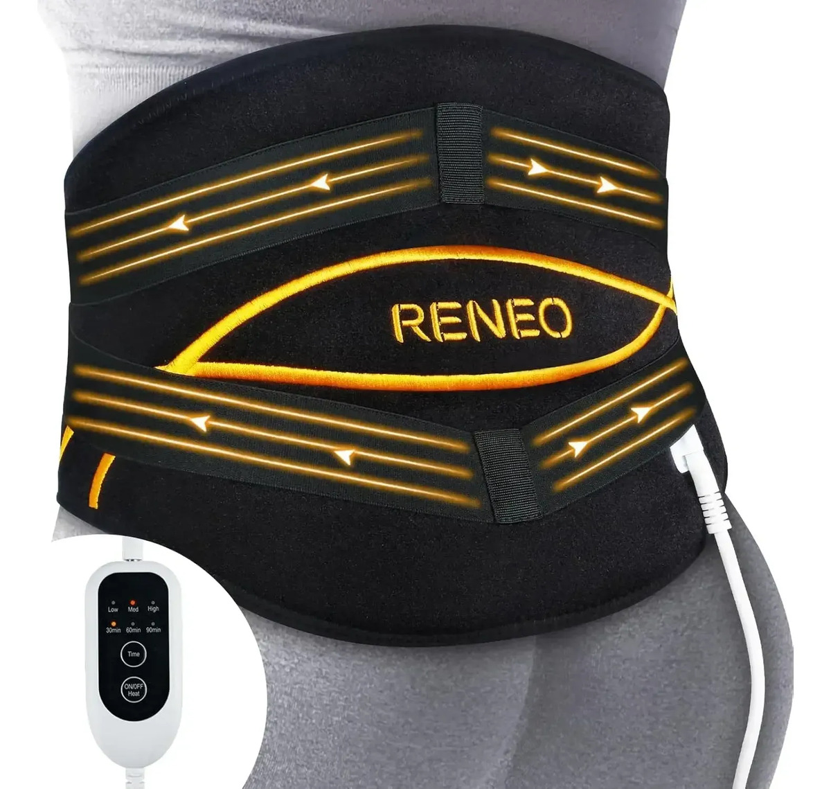 Parche Térmico Ajustable 3 Niveles Calor Lumbar Cintura Abdo