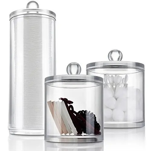 Conjunto De Organizadores De Accesorios De Maquillaje Acríli Transparente