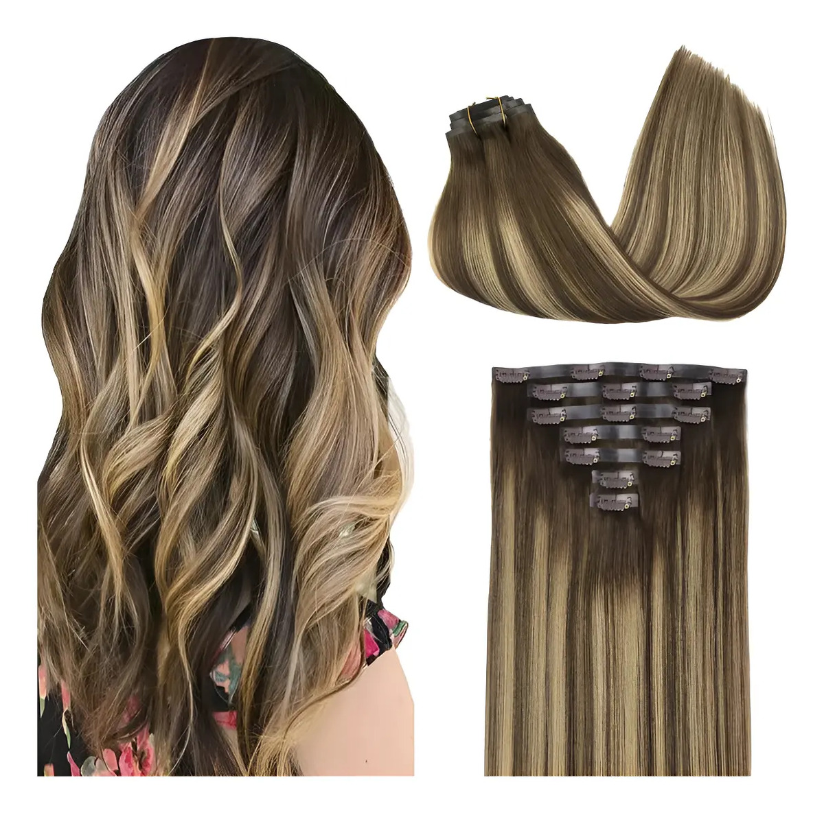 Extensiones De Cabello Humano De 55 Cm