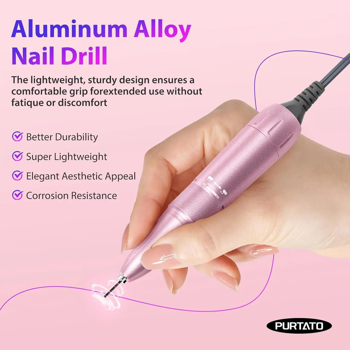 Taladro Profesional Recargable 40.000 Rpm Para Manicura En C - Image 5