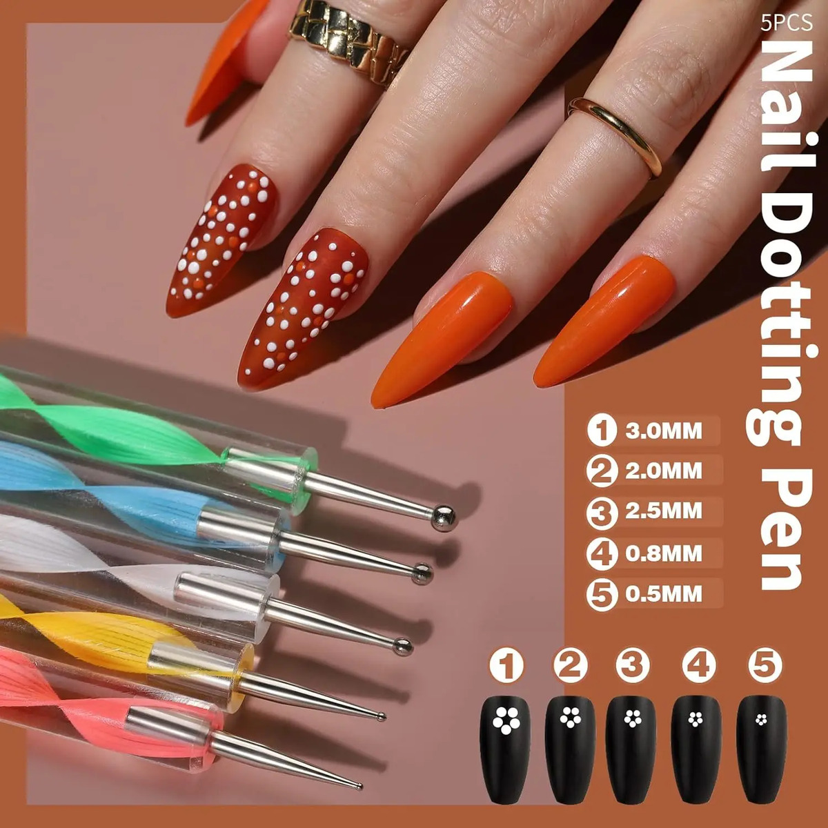 Kit De Arte Para Uñas Fandamei Con Pinceles Y Herramientas D - Image 6