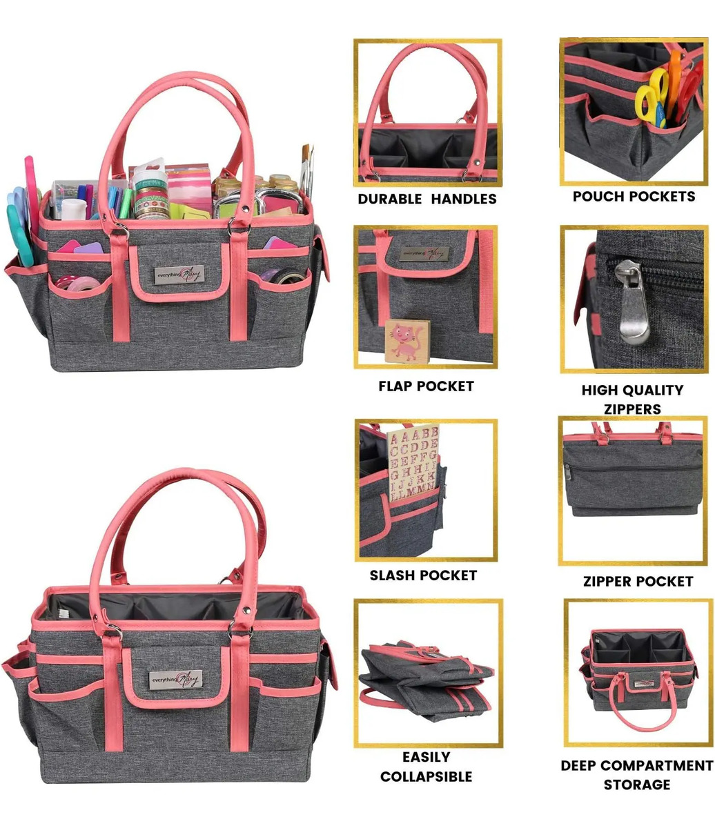 Organizador De Bolsa Coral Para Manualidades Y Suministros Coral Heather - Image 4