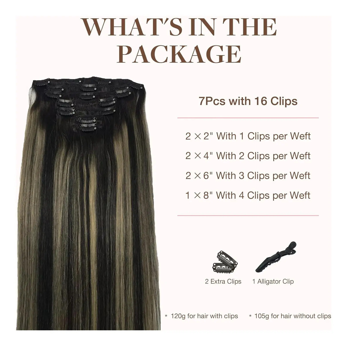 Extensiónes De Cabello Clip-in 50cm 120g - Image 2