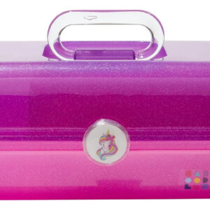 Maleta De Maquillaje Viajera Morada Y Rosa, 20x32x15 Cm Rosa