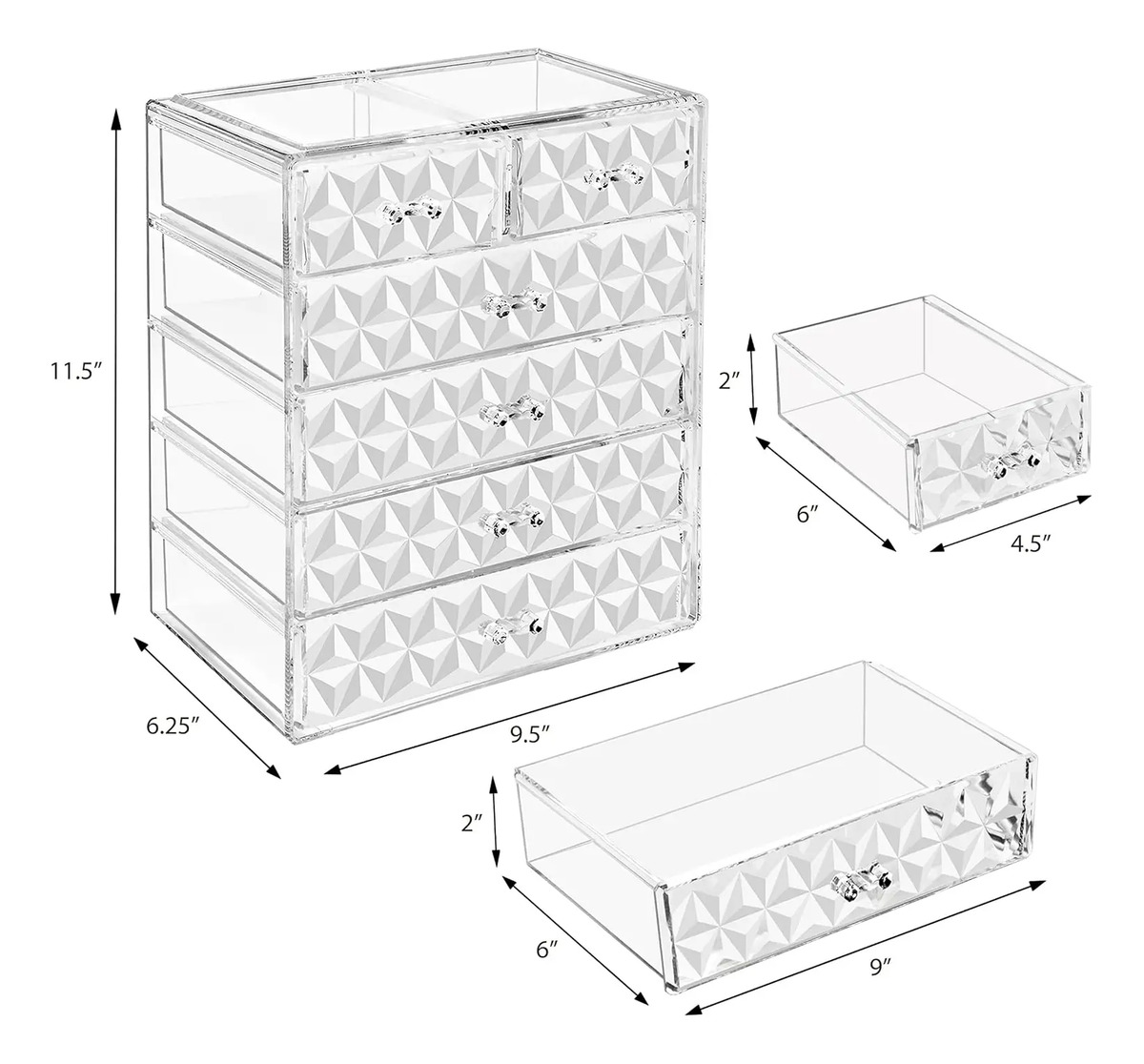 Organizador De Maquillaje Acrílico Sorbus Con Cajones Cosmét - Image 2