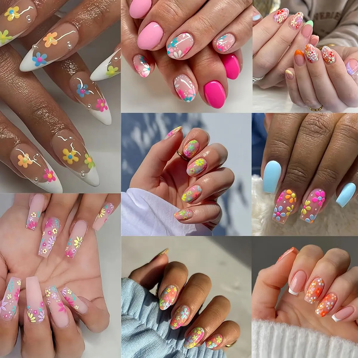 Pegatinas De Flores Para Arte De Uñas, 30 Hojas, Variedad De - Image 3