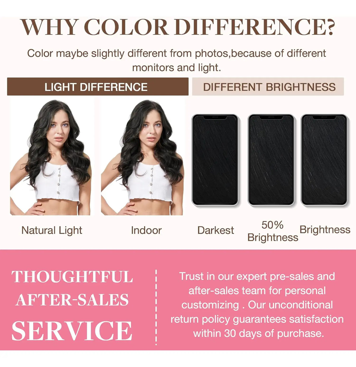 Extensiones De Cabello Humano 45 Cm Para Mujeres Negro - Image 6