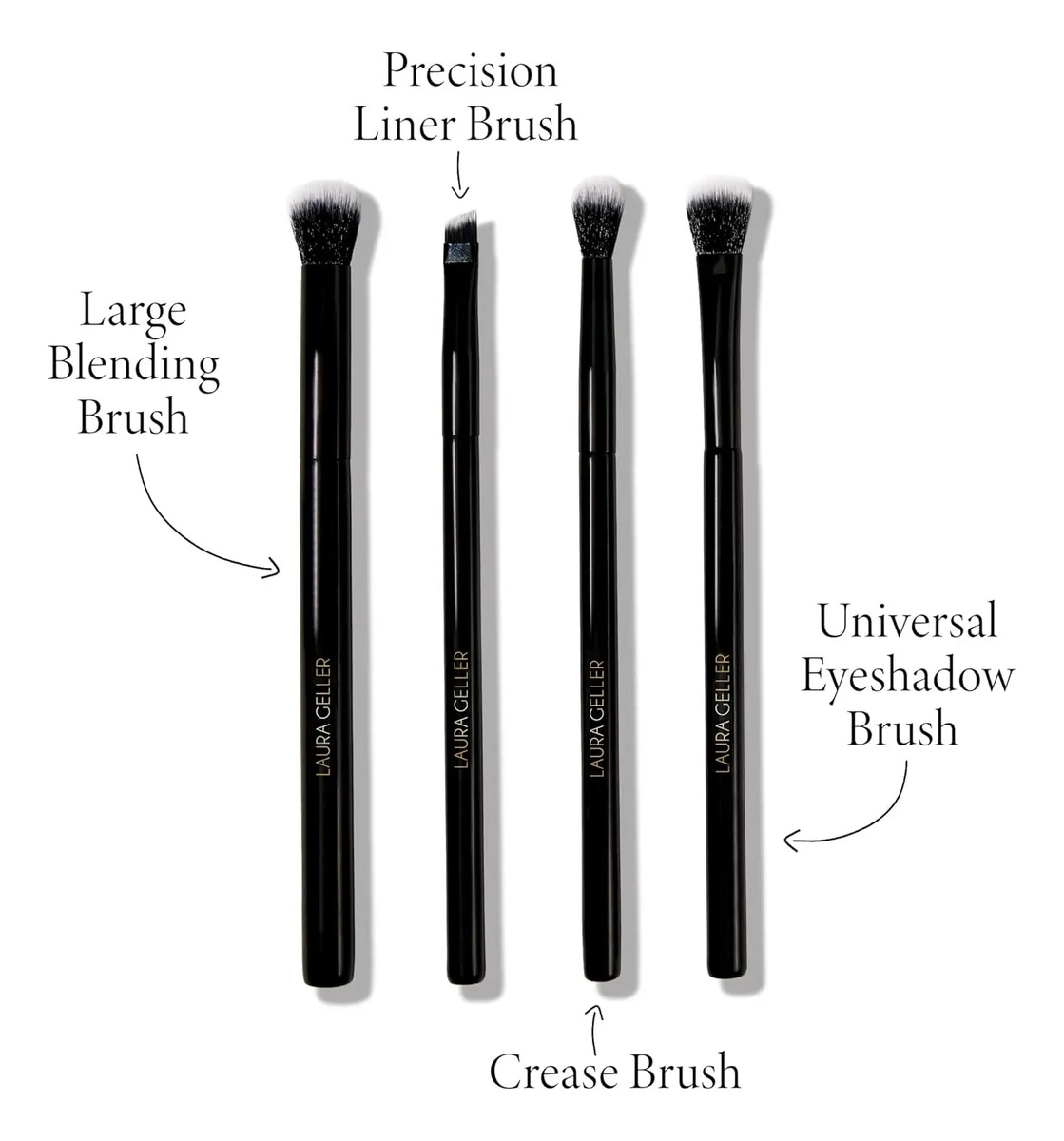 Pinceles De Maquillaje Vegano Profesional Para Sombra De Ojo Blanco - Image 4