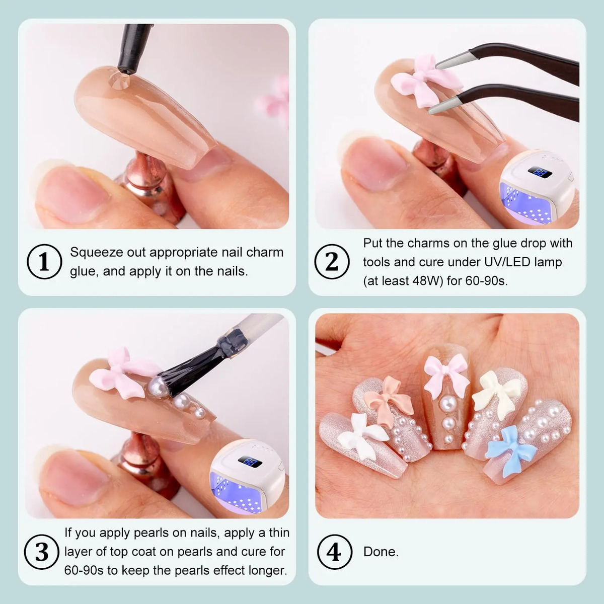 Conjunto De Charms Y Perlas Para Arte De Uñas De 600 Piezas - Image 7