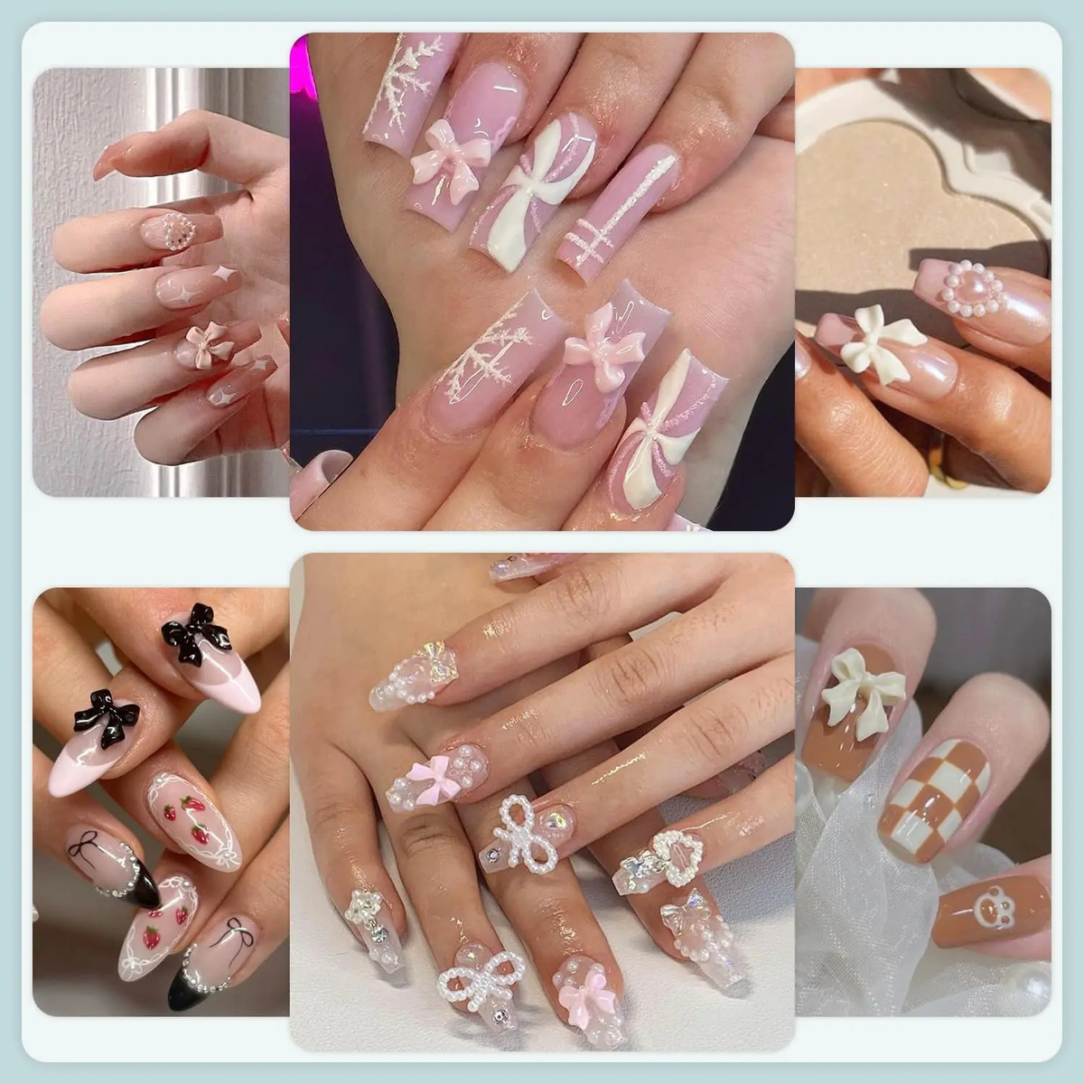 Charms De Uñas 3d Y Perlas Planas De 2 A 6 Mm En 6 Colores C - Image 4