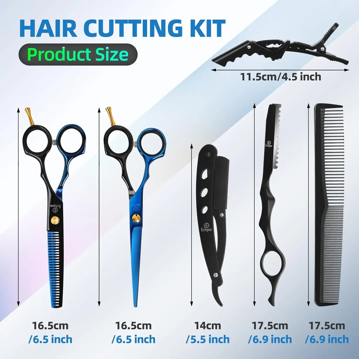 Tijeras De Corte Para Cabello Profesional De 9 Piezas Con Ti - Image 2
