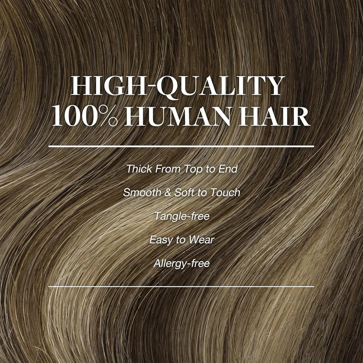 Cabello Humano Remy 51 Cm Marrón - Image 5