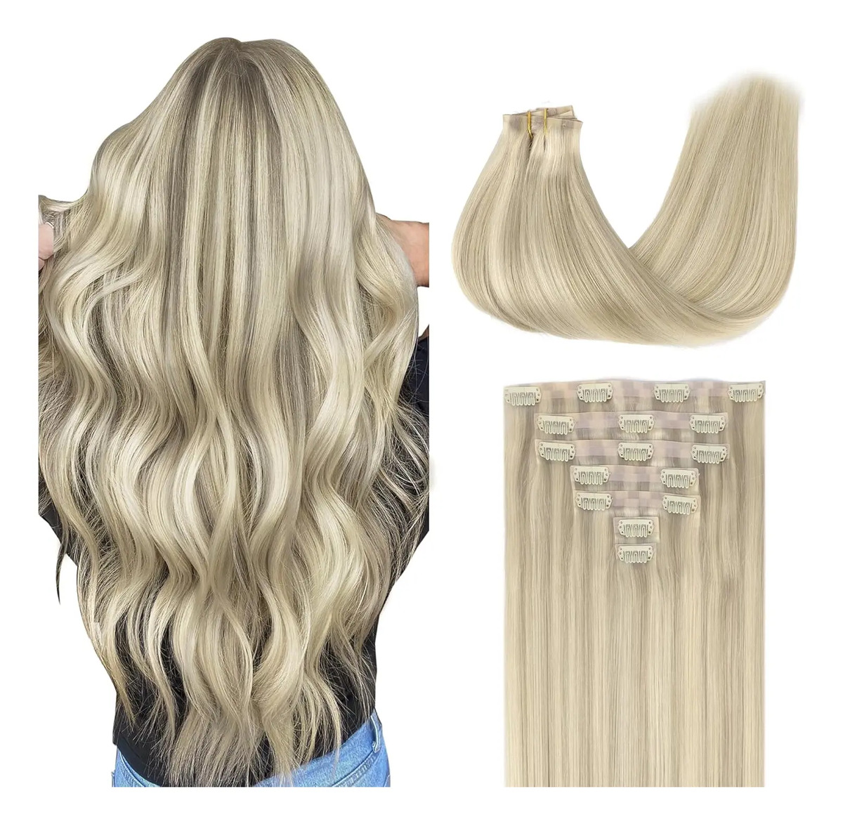 Cabello Humano Rubio Ceniza Rubio Ceniza