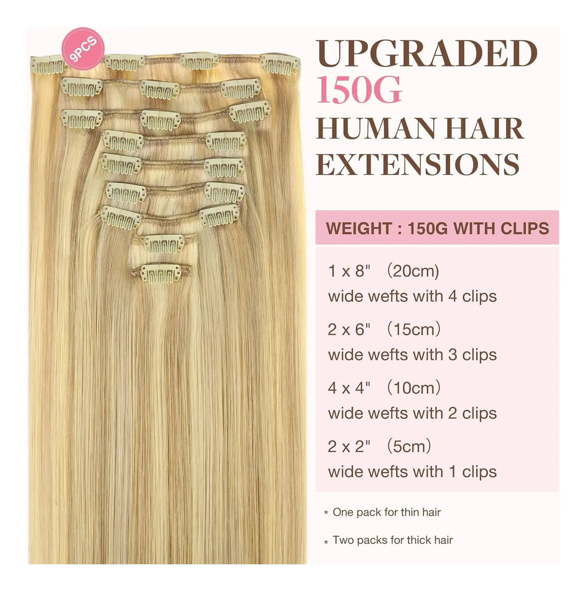 Extensiones Capilares De Pelo Humano Real 36 Cm - Image 2