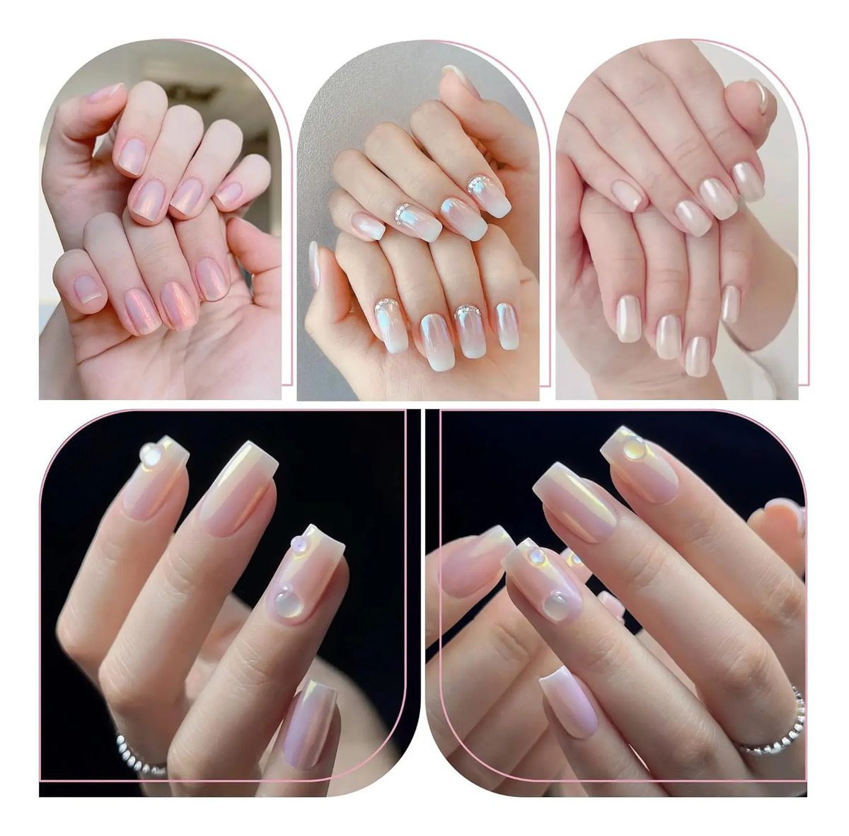 Kit De Polvo Para Uñas Artdone De 8 Frascos Con Efecto Espej - Image 3