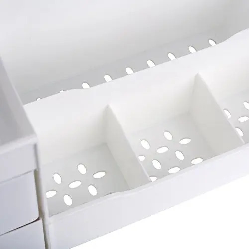 Mantello Maquillaje Vanity Organizador Blanco Con 9 Comparti - Image 3