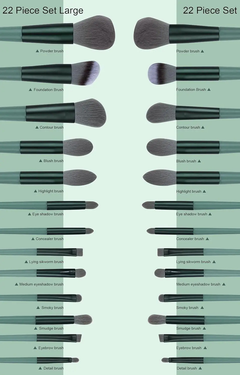 Kit De Brochas De Maquillaje De 22 Piezas, Tamaño Grande, In - Image 4