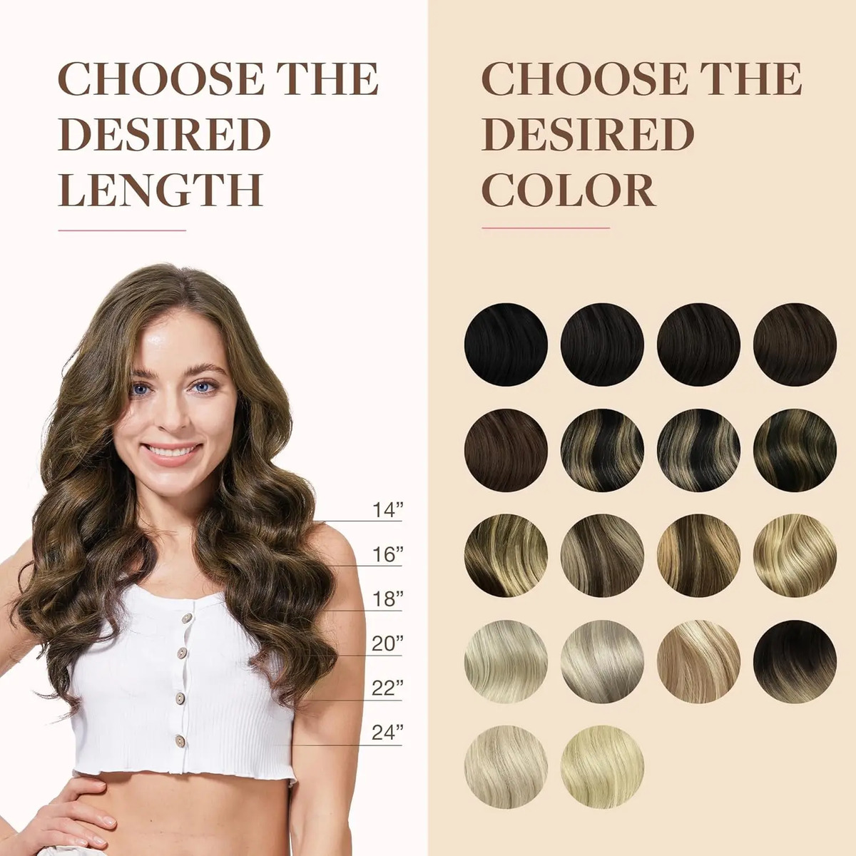 Extensiones De Cabello Humano Remy 45 Cm Marrones - Image 7
