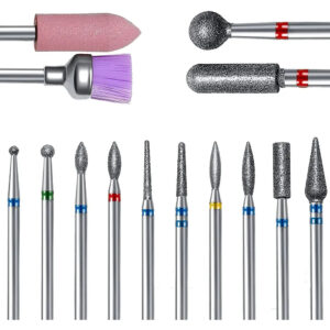 Kit De 14 Brocas Para Uñas De 2,4 Cm Con Corte De Diamante P