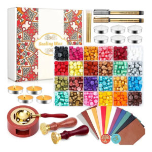 Kit De Sellado Paxcoo Con Perlas, Calentador Y Sobres Multicolored