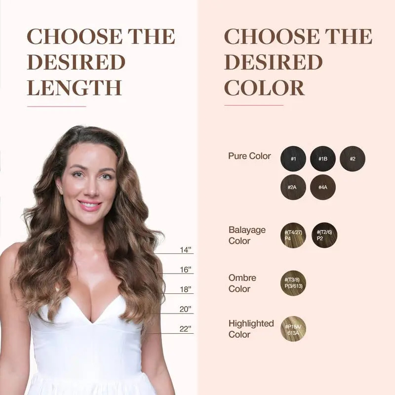 Extensiones De Cabello Humano De 35 Cm En Marrón - Image 8