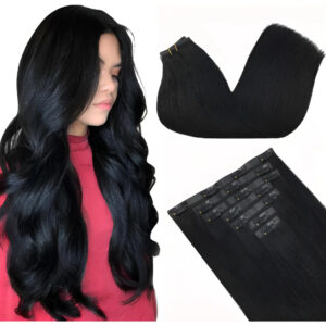 Extensiones Clip Cabello Negro 50cm