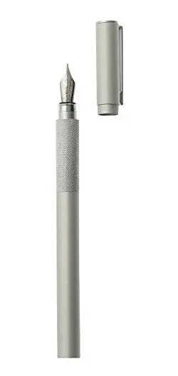 2 Plumas De Cuerpo De Aluminio Muji - Fine Nib - Con 4 Tinta