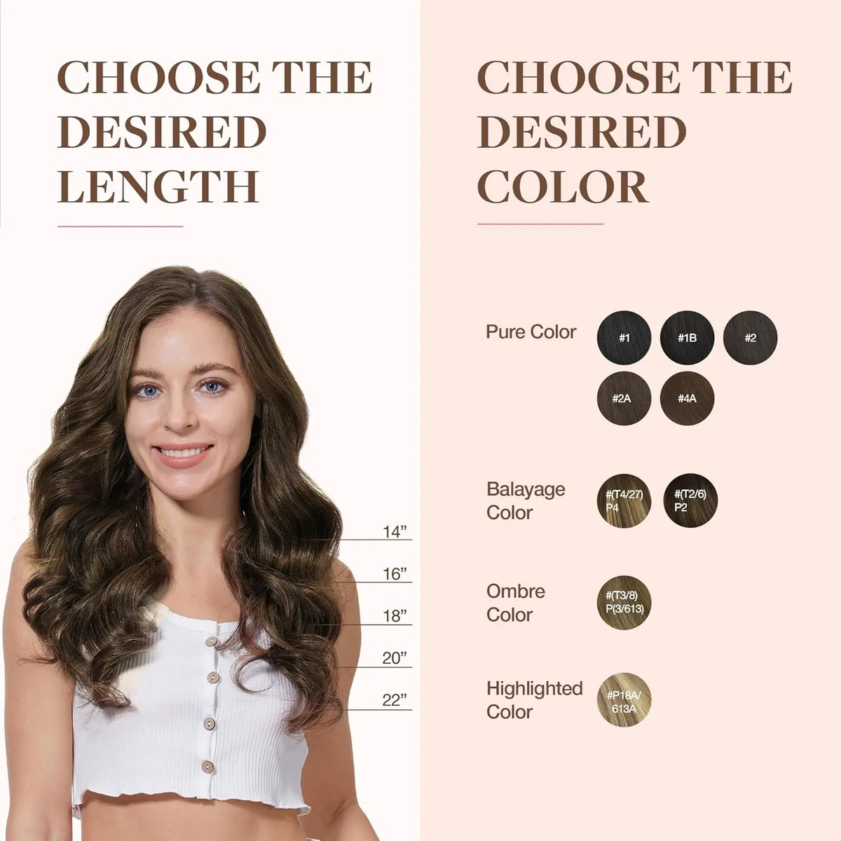 Cabello Humano Remy 35 Cm Marrón Chocolate Marrón Chocolate - Image 8