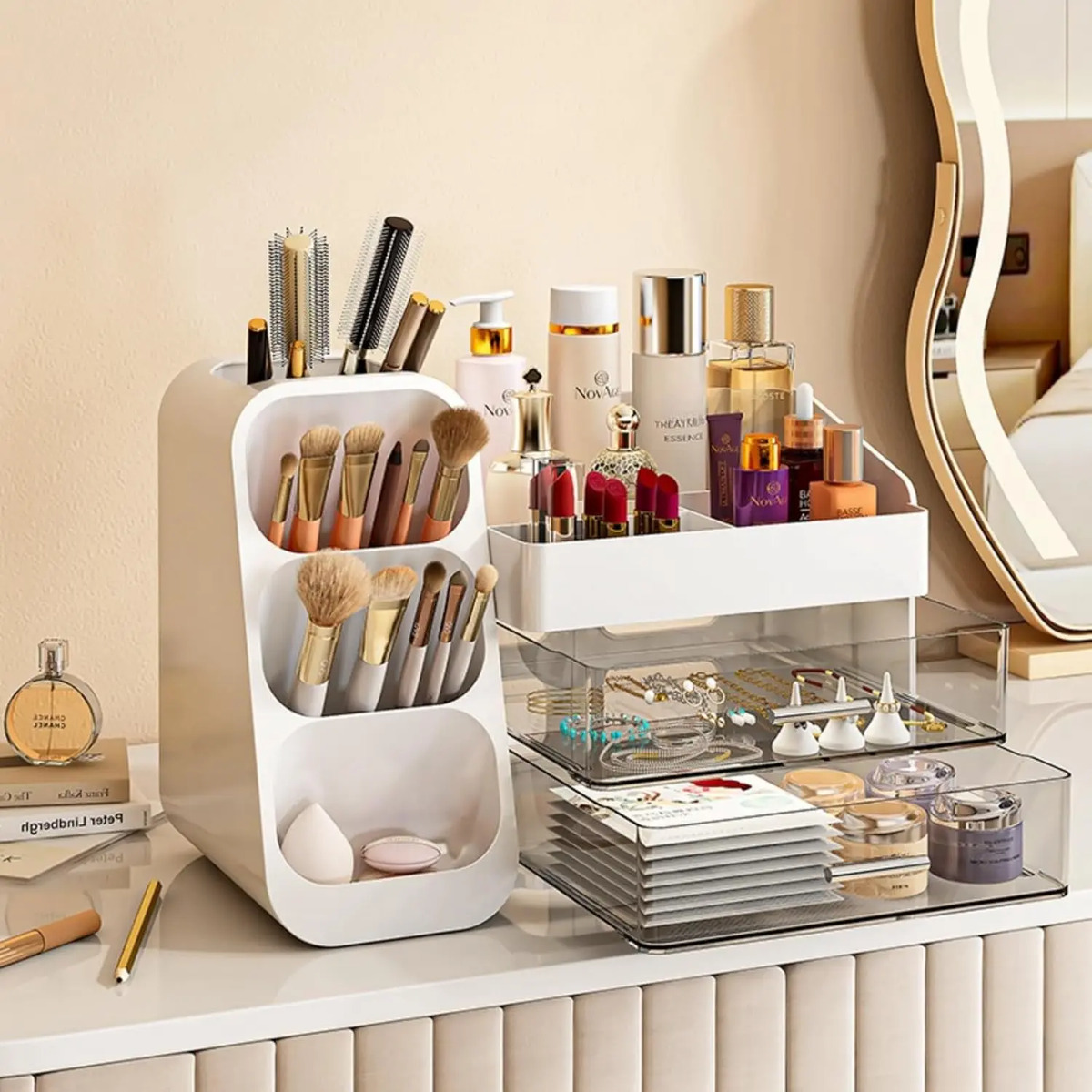 Exhibidor De Cosméticos Para Tus Esenciales De Belleza Blanc - Image 6