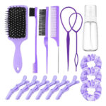 Kit De Peine Para Cabello De 15 Piezas Con Botella De Spray