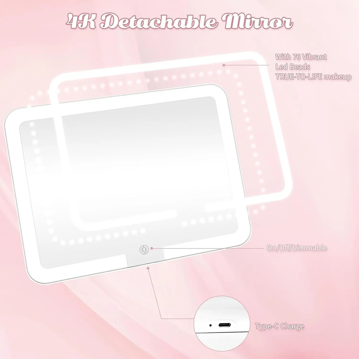 Bolso De Maquillaje Yofuly De 30 Cm, Luces Led Y Espejo 10x - Image 4