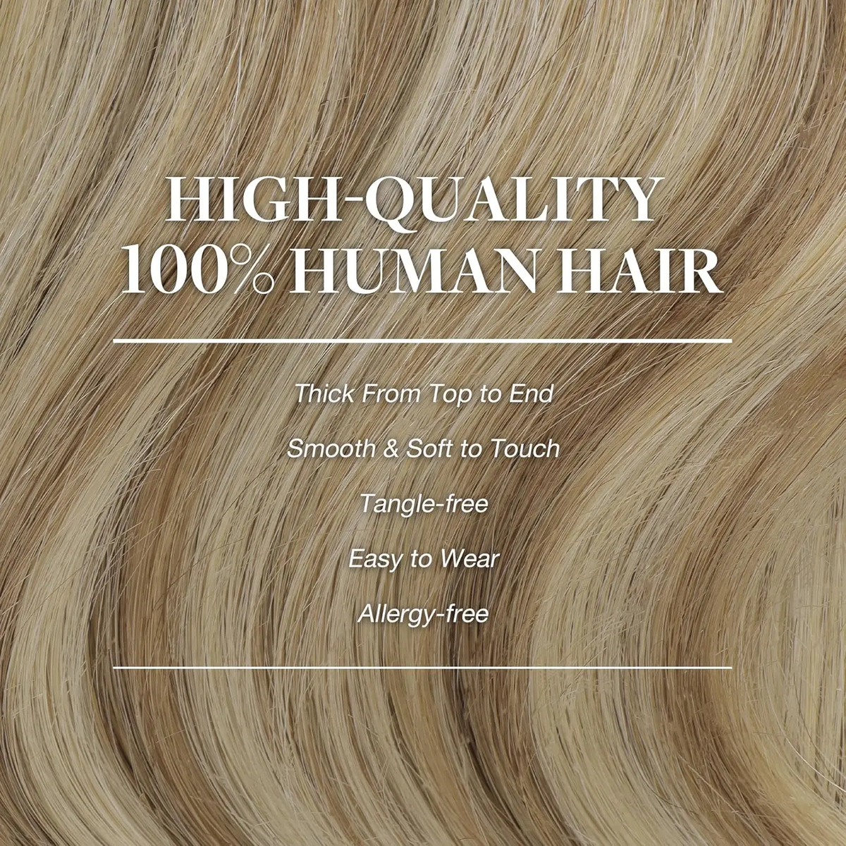 Cabello Humano Remi Clip-in 45.7 Cm Rubio Claro Con Mechas - Image 4