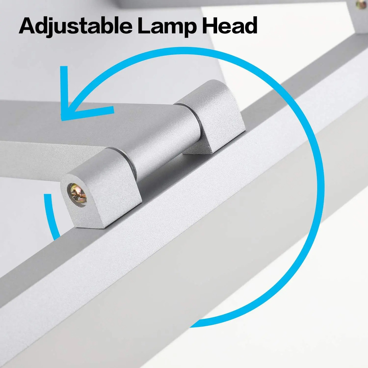 Luz De Baño Led Plateada, 80cm, Luz Blanca Regulable - Image 3