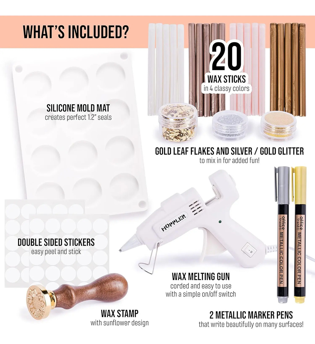 Kit De Sellado De Cera Premium Con 12 Moldes Y Accesorios - Image 2
