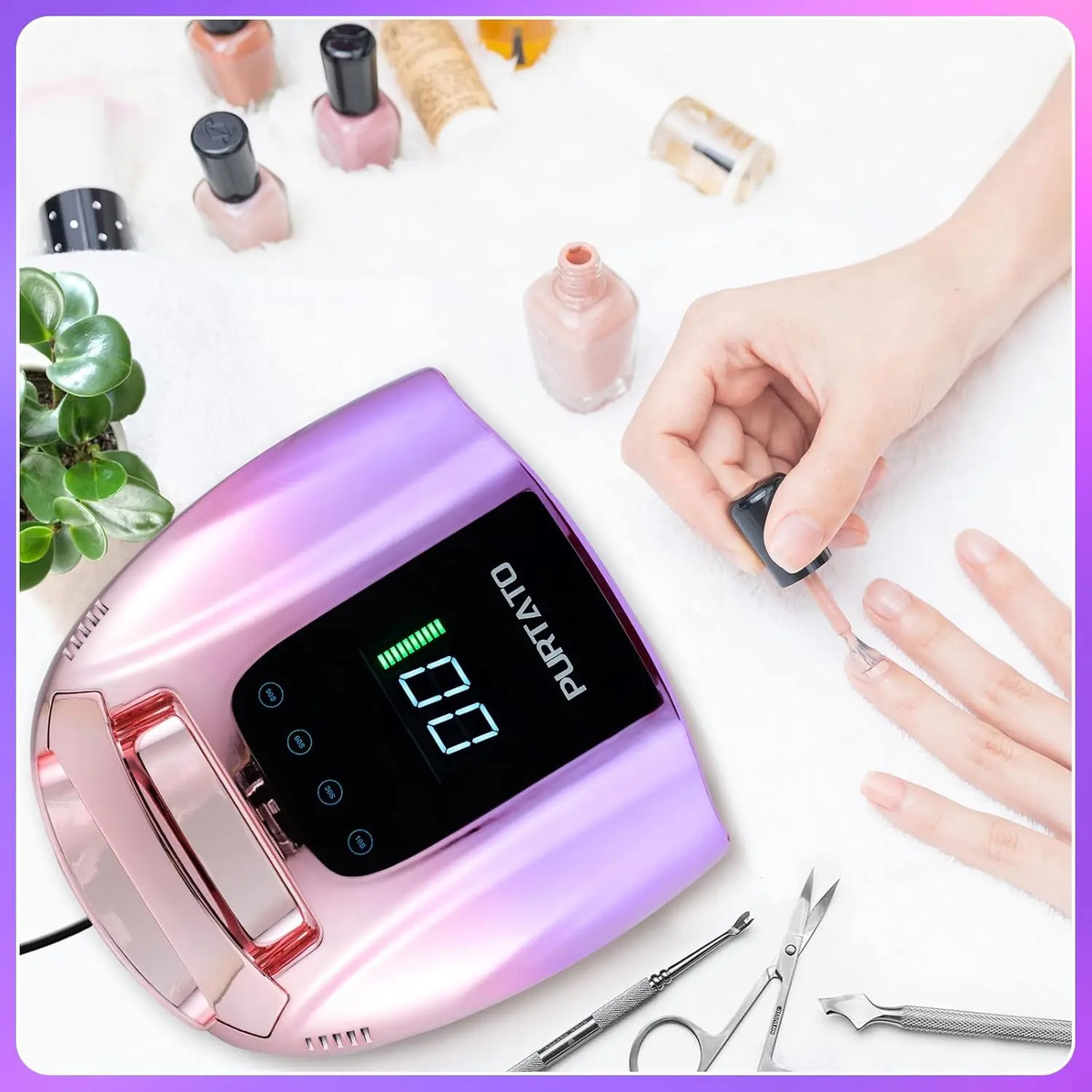 Luz Uv Portátil Recargable 96w Para Secado De Uñas Inoxidabl - Image 9