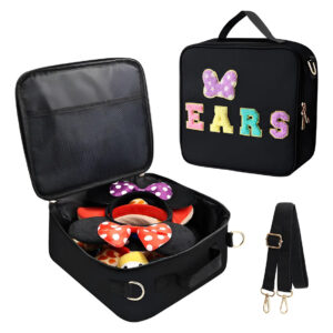 Bolso Para Cabello Y Maquillaje Con Cremallera, Negro, Grand