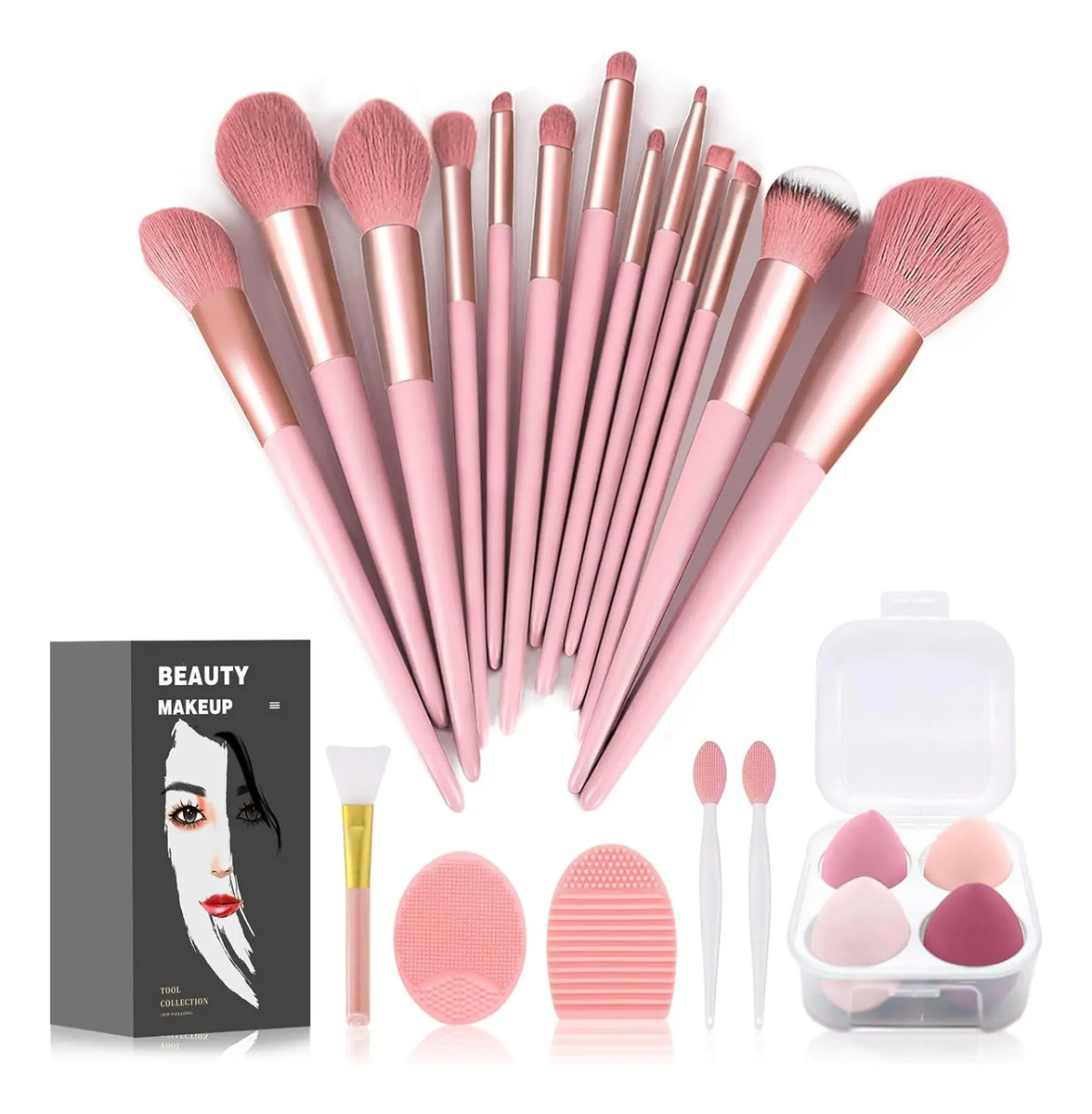 Kit De Brochas De Maquillaje De 22 Piezas, Incluye Brocha Pa