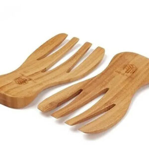 Ensalada Manos Tosser Ensaladas Servidores Pinzas Bamboo Kit
