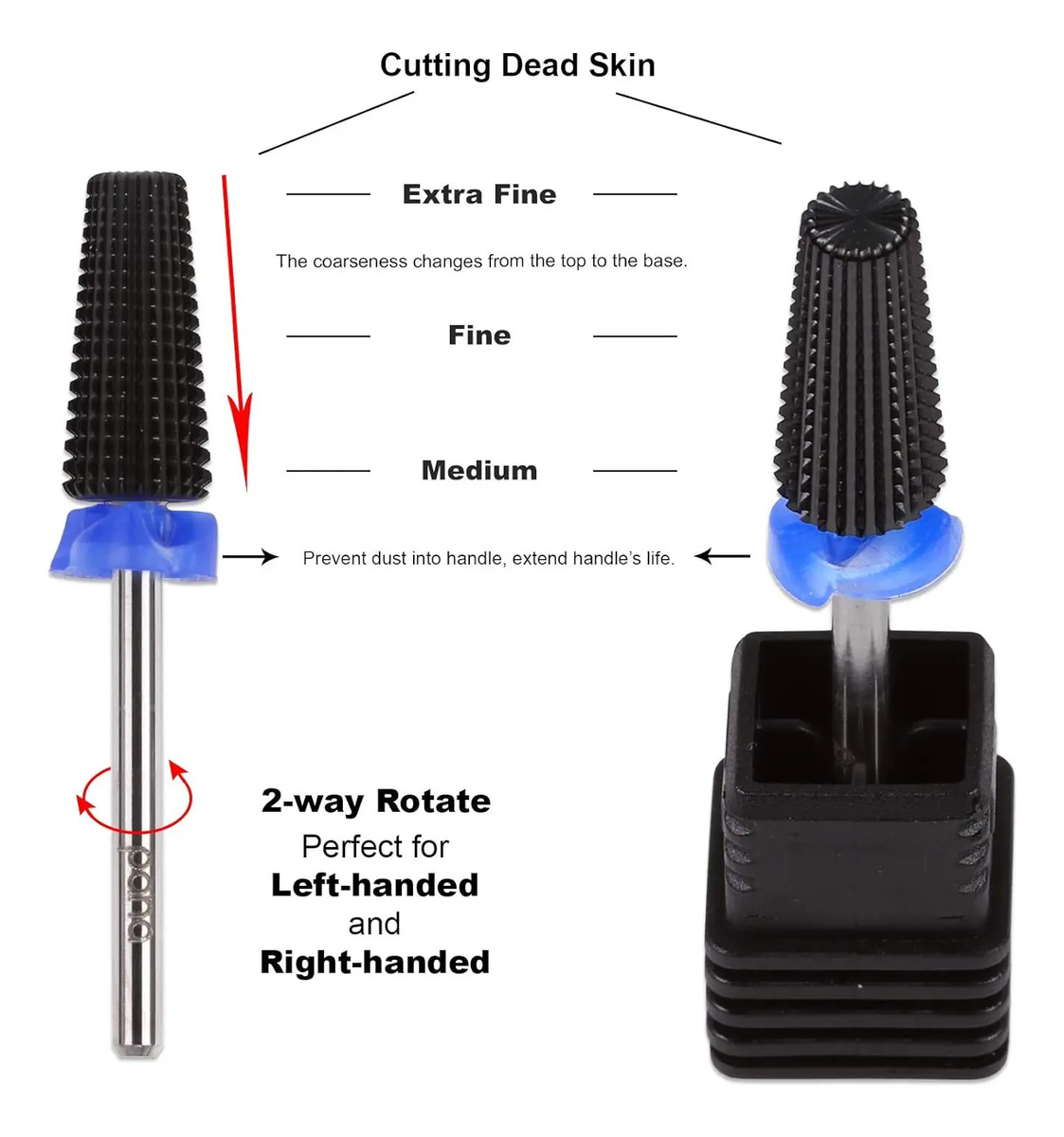 Broca De Carburo Pana 2,4 Mm Para Uñas De 13 Cm Con Doble Ro - Image 4