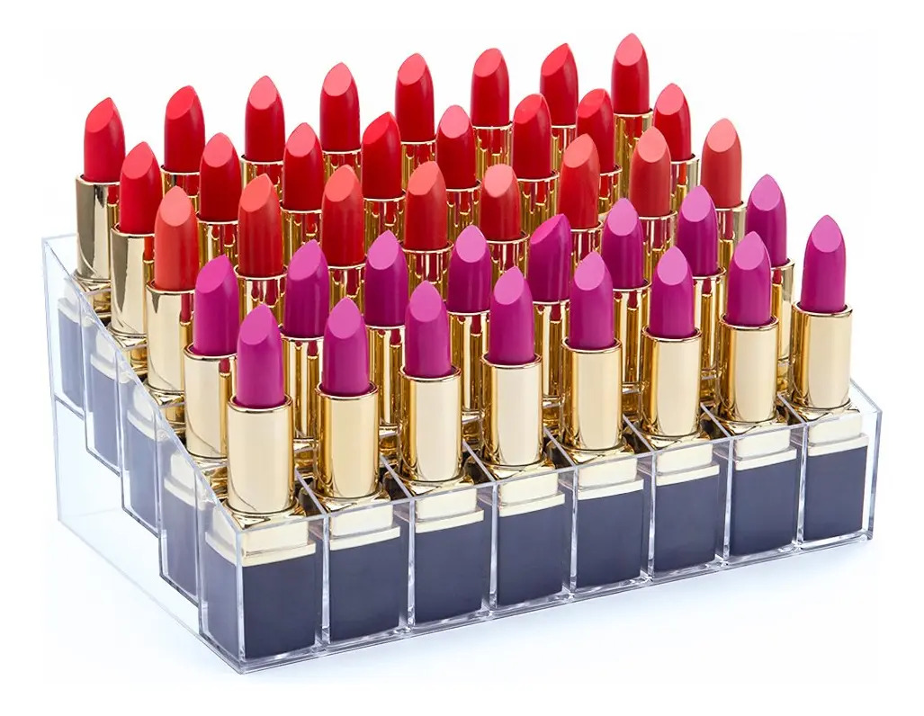 Benbilry Organizador Lápiz Labial 40 Espacios Blanco