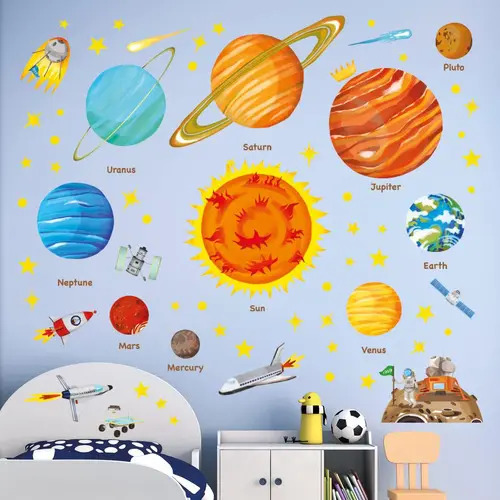 Decowall Da-1501 El Sistema Solar Peel Y Stick Nursery Niños - Image 5