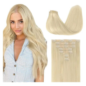 Cabello Humano Remy 50cm Platino Rubio