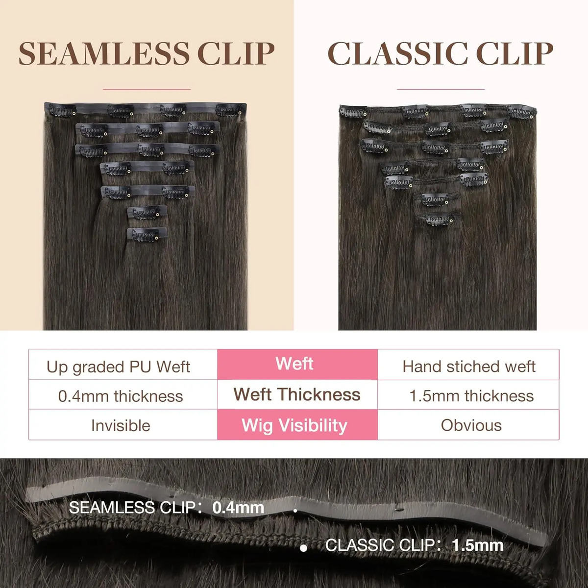 Extensiones Cabello Humano 45 Cm Color Marrón - Image 3