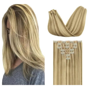 Cabello Humano Remy 40cm Rubio Claro Dorado Rubio Claro/dorado