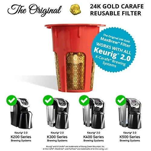Maxbrew 24k Gold Reutilizable K-carafe Filter Para Keurig 2. - Image 2