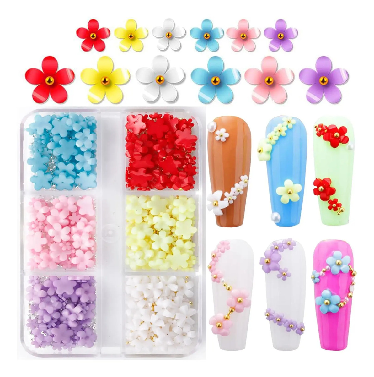 Accesorios De Uñas Con Flores Y Mariposas De 3d Para Decorar - Image 2