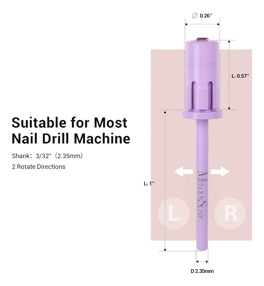Broca De Cristal Melodysusie Para Uñas De 2,4 Cm Fácil Para - Image 6
