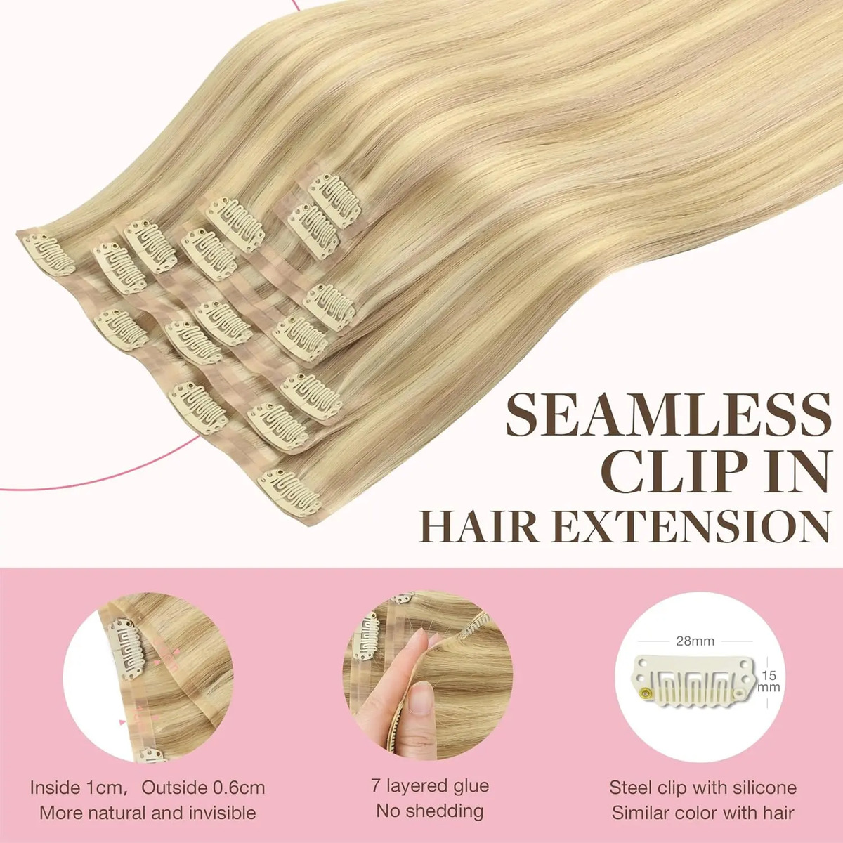 Extensiones Cabello Remy 50 Cm Rubio Sucio - Image 3